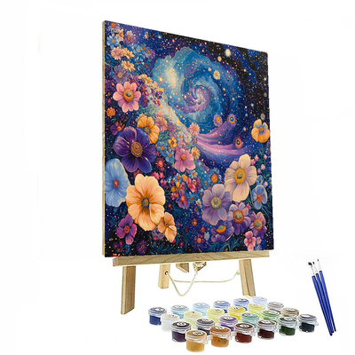 Georgia O'Keeffe Inspired Galaxy In Bloom  Paint By Numbers Art