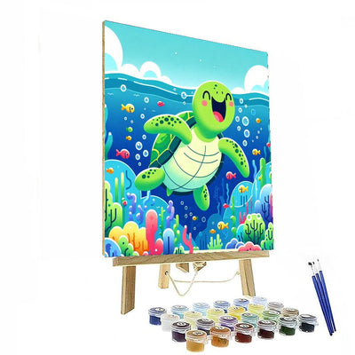 Giggling Turtle DIY Paint By Numbers