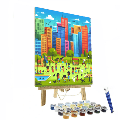 Charming City Life Number Painting