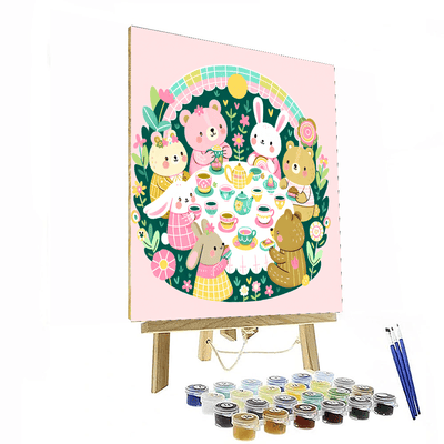 Charming Tea Time Friends Painting By Numbers Kit