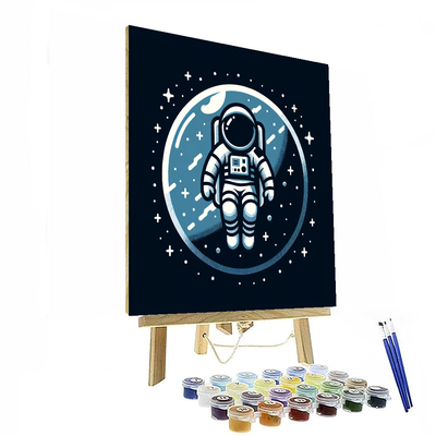 Astronaut's Cosmic Journey DIY Paint By Numbers