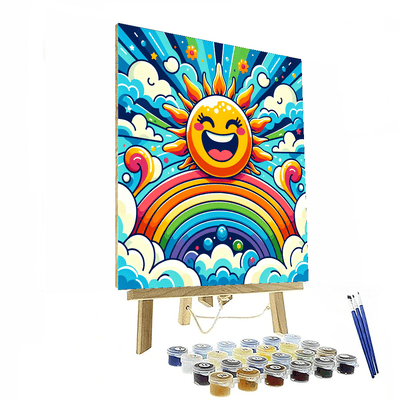 Happy Sunshine And Rainbows Painting By Numbers Kit