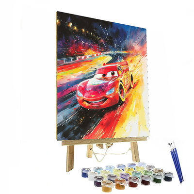 Lightning Mcqueen's Speed Challenge - Disney Inspired Number Painting