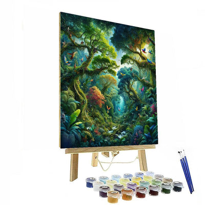 Vivid Jungle Canopy Painting By Numbers Kit