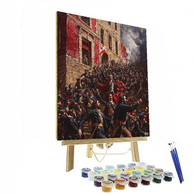 Eugène Delacroix Inspired Glimpse Of History  Number Painting