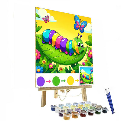 Whimsical Caterpillar DIY Paint By Numbers