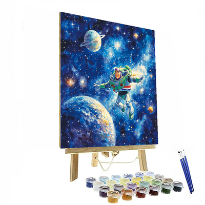 Buzz Lightyear Galactic Mission - Disney Inspired Paint By Numbers Art