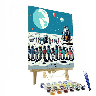 Astronauts' Lunar Landing Paint By Color