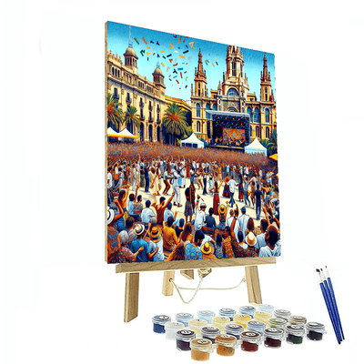 The Barcelona Summer Festival Paint By Color