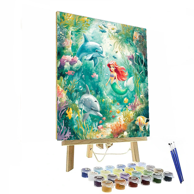 Ariel's Underwater Realm - Disney Inspired Paint By Numbers Art