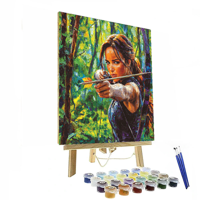 Jennifer Lawrence: The Bold Leader Of The Hunger Games Painting Number Kit