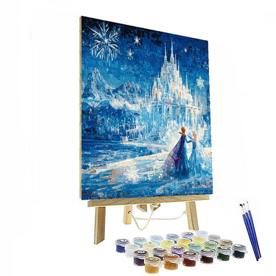 Frozen Ice Palace Mural - Disney Inspired DIY Paint By Numbers