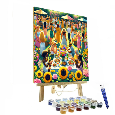 Sunny Garden Party Painting Number Kit