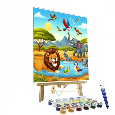 Exciting Animal Kingdom Painting By Numbers Kit