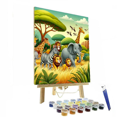 Wild Safari Adventures Numbered Painting Kits