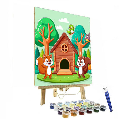 Jolly Treehouse Friends DIY Paint By Numbers