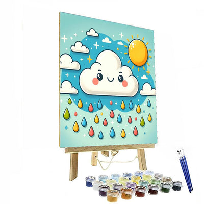 Cheerful Cloudy Day Number Painting