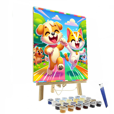 Epic Animal Showdown Number Painting