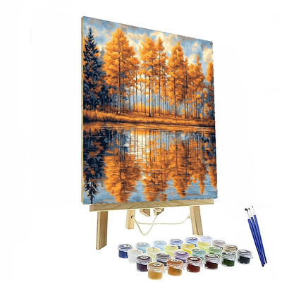 Caspar David Friedrich Inspired Autumn Reflections  Numbered Painting Kits