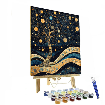 Gustav Klimt Inspired Klimt's Celestial Tapestry  Paint By Numbers Art