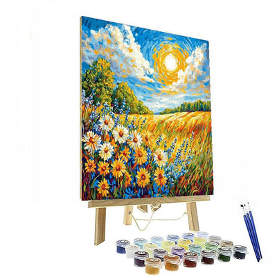 Vincent Van Gogh Inspired Rays Of Sunshine  Painting By Numbers Kit