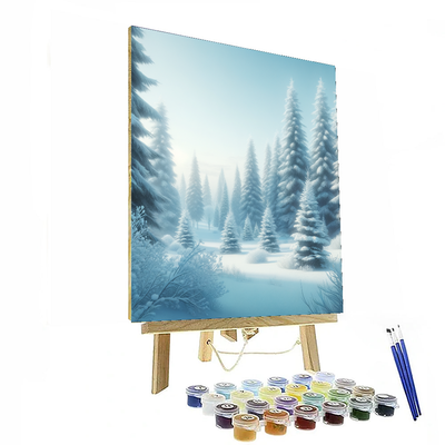 Winter's Tranquil Touch Painting Number Kit