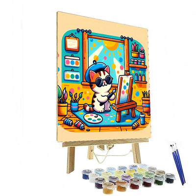 Cool Cat's Art Studio Paint By Numbers