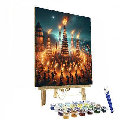 Beltane Fire Festival - Scotland Painting By Numbers Kit