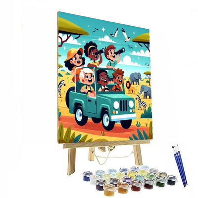 Safari Exploration Team Paint By Numbers Art