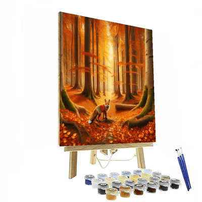 Fox In The Forest Painting Number Kit