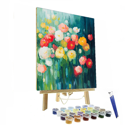 Claude Monet Inspired Abstract Garden Bliss  Paint By Color