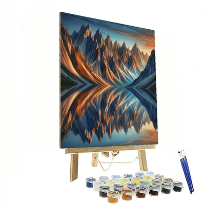 Radiant Mountain Reflection Paint By Number