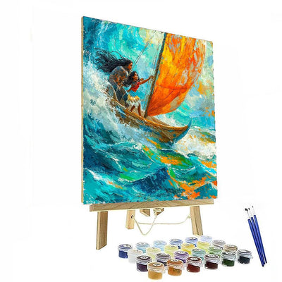 Moana And Maui's Ocean Quest - Disney Inspired DIY Paint By Numbers