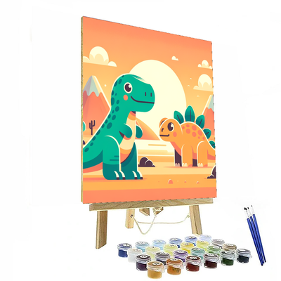 Dinosaurs At Dawn Painting By Numbers Kit