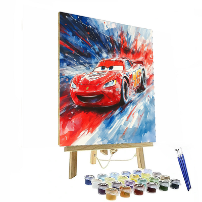 Lightning Mcqueen's Speed Race - Disney Inspired Paint By Color