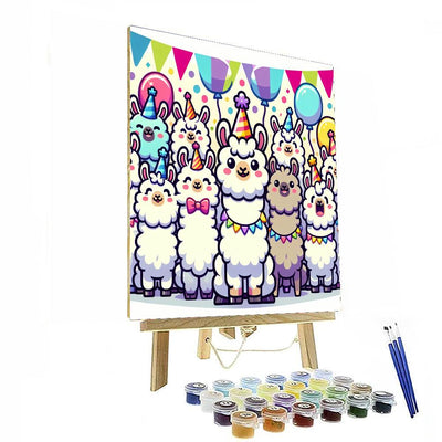 Lively Llama Party Paint By Number