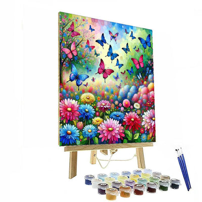 Vibrant Butterfly Paradise Paint By Numbers Art