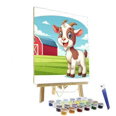 Giggly Goat Number Painting