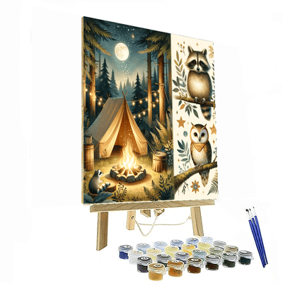 Fun Camping Adventure Painting Number Kit