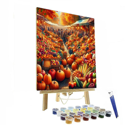 Vibrant Autumn Market Paint By Color