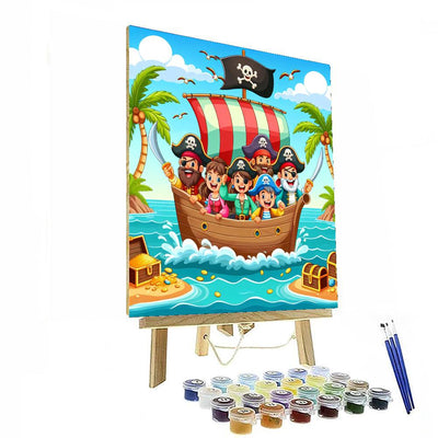 Exciting Pirate Adventure DIY Paint By Numbers