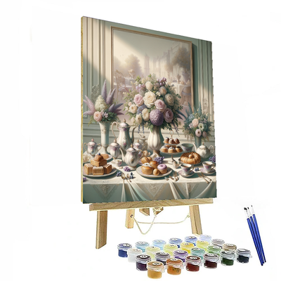 Elegant Evening Tea Numbered Painting Kits