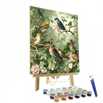 Elegant Bird Sanctuary Paint By Numbers