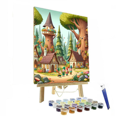 Fantasy Elf Village Paint By Numbers