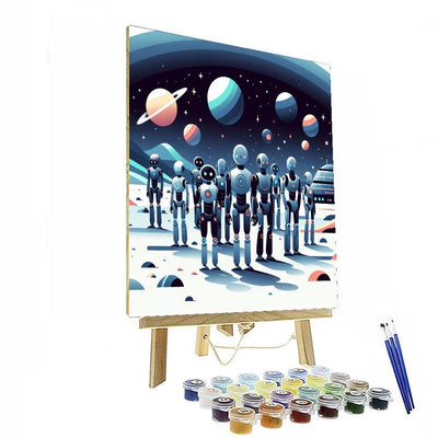 Robot Space Explorers Painting By Numbers Kit