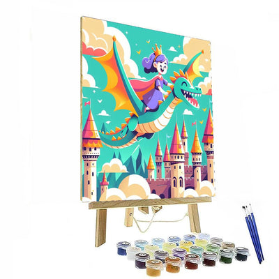 Princess And The Dragon's Tale Paint By Number