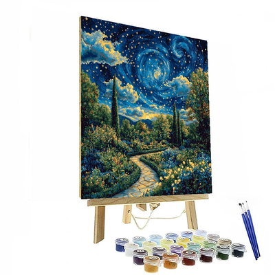 Vincent Van Gogh Inspired Starry Garden  Paint By Numbers Kits