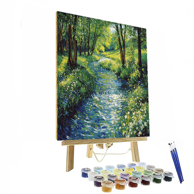 Camille Pissarro Inspired Glistening River Reflections  Paint By Numbers Kits