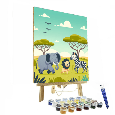 Safari Friends' Journey Painting Number Kit