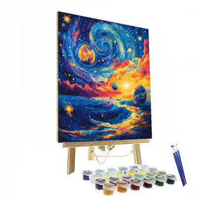 Vincent Van Gogh Inspired Van Gogh's Cosmic Connection  Numbered Painting Kits